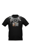 Original Stretch Slim Fit Anime Diamond Necklace Print Tee
