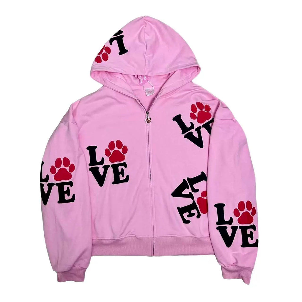 LOVE Foam Print Heavyweight Loose-Fit Sweatshirt