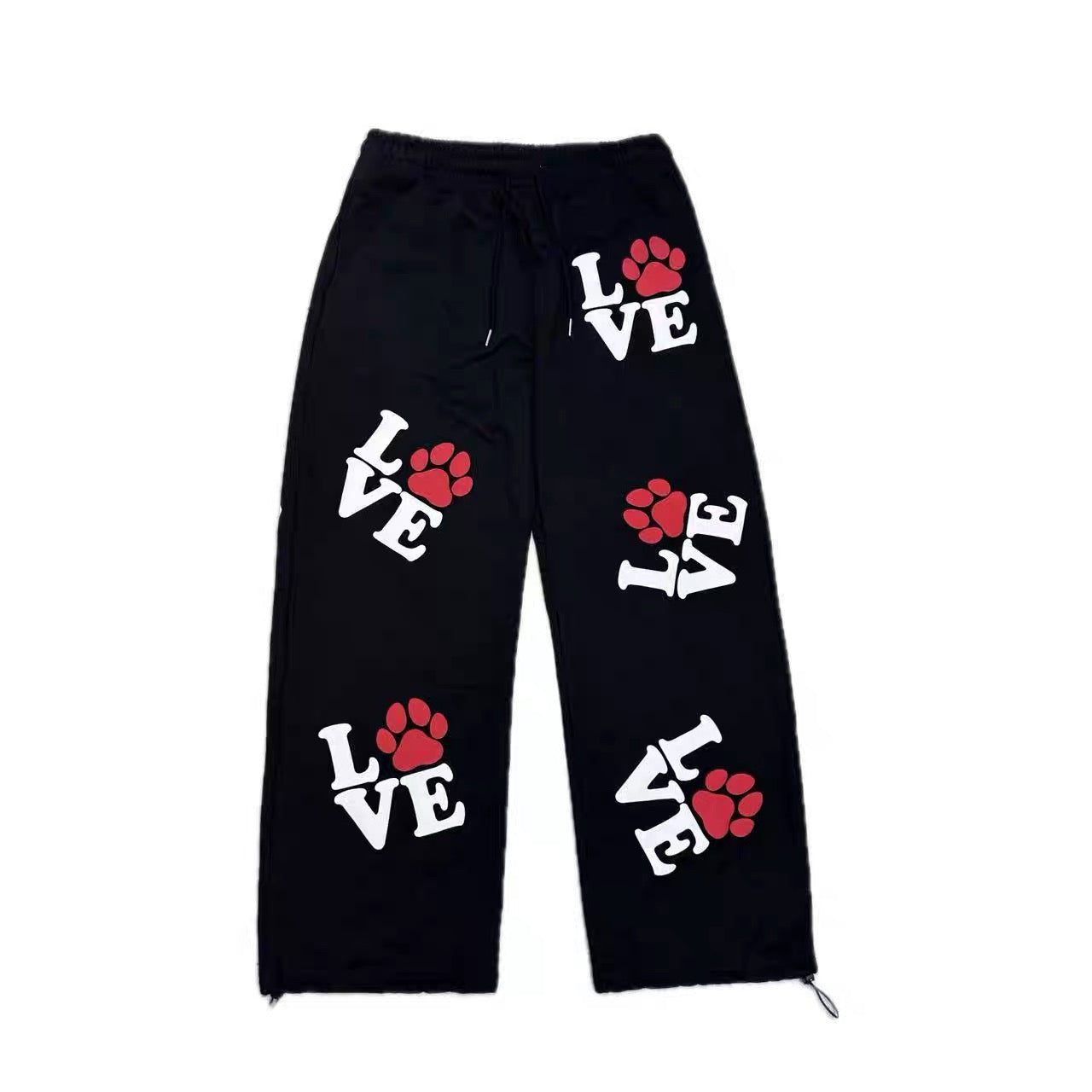 LOVE Foam Print Heavyweight Loose-Fit Sweatpants