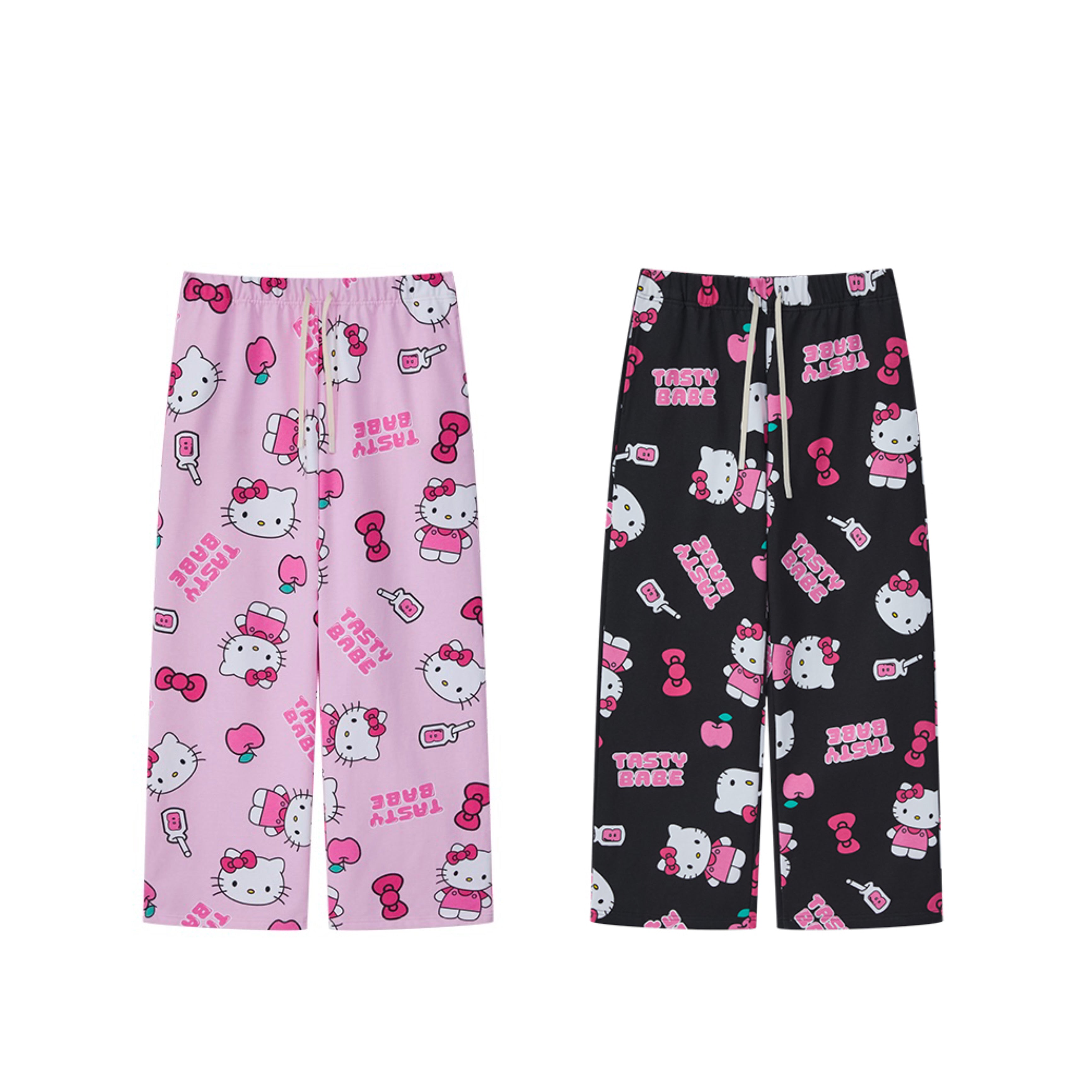 Unisex Parody Kitty All-Over Print Anime Oversized Pants
