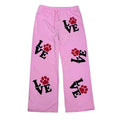 LOVE Foam Print Heavyweight Loose-Fit Sweatpants