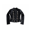 Unique Vintage Court Style Punk Leather Jacket with Designer Edge – Unisex