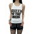 "Queen of the Universe" Lettered Tank Top – American Style, Slightly Sheer, High-Stretch Fitted Top