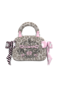 Original Anime Embroidered Large Bow Cute Leopard Print Handbag