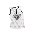 Button Placket All-Over Distressed Star Double-Headed Eagle Logo Totem Print Camisole