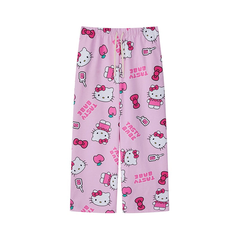 Unisex Parody Kitty All-Over Print Anime Oversized Pants