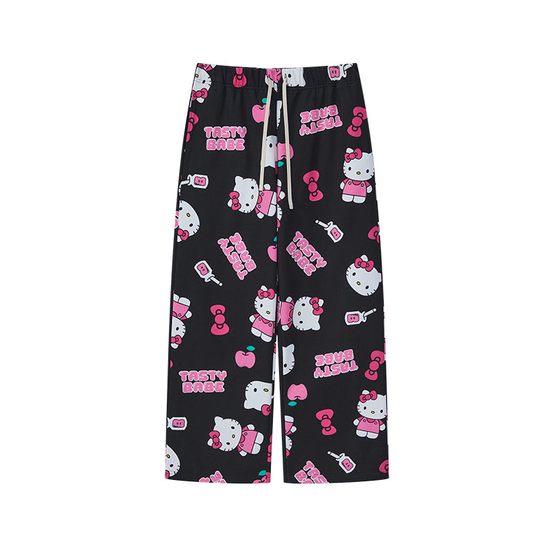 Unisex Parody Kitty All-Over Print Anime Oversized Pants