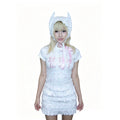 Original Rabbit Strawberry Japanese Sweet Cute Bow Short Sleeve Top + Skirt + Hat Set