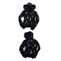 Heavy Rhinestone Fur Collar Slim-Fit Lightweight Hooded Jacket – Unisex