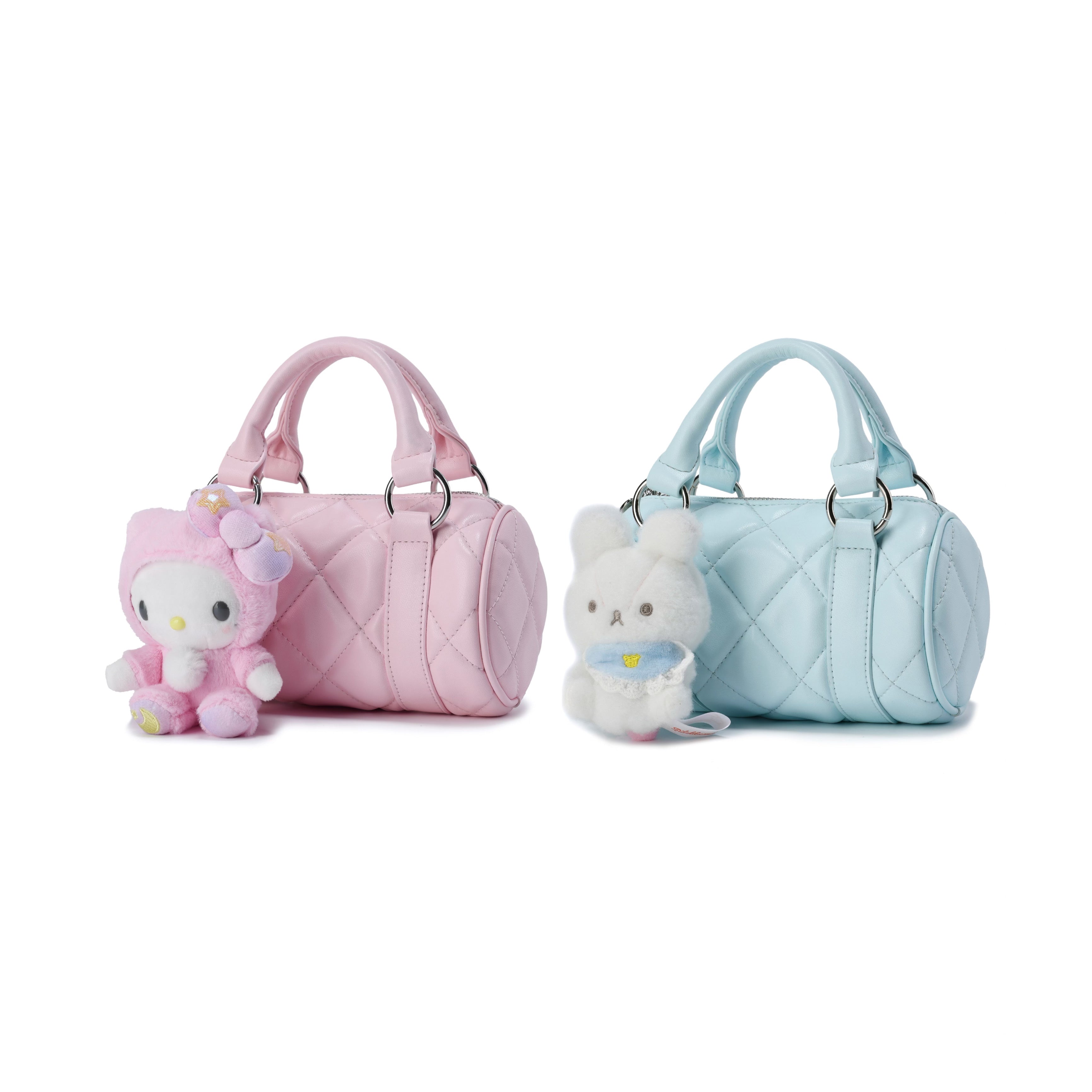 Cylinder bag, Boston bag, handbag, shoulder & crossbody bag, pillow bag.