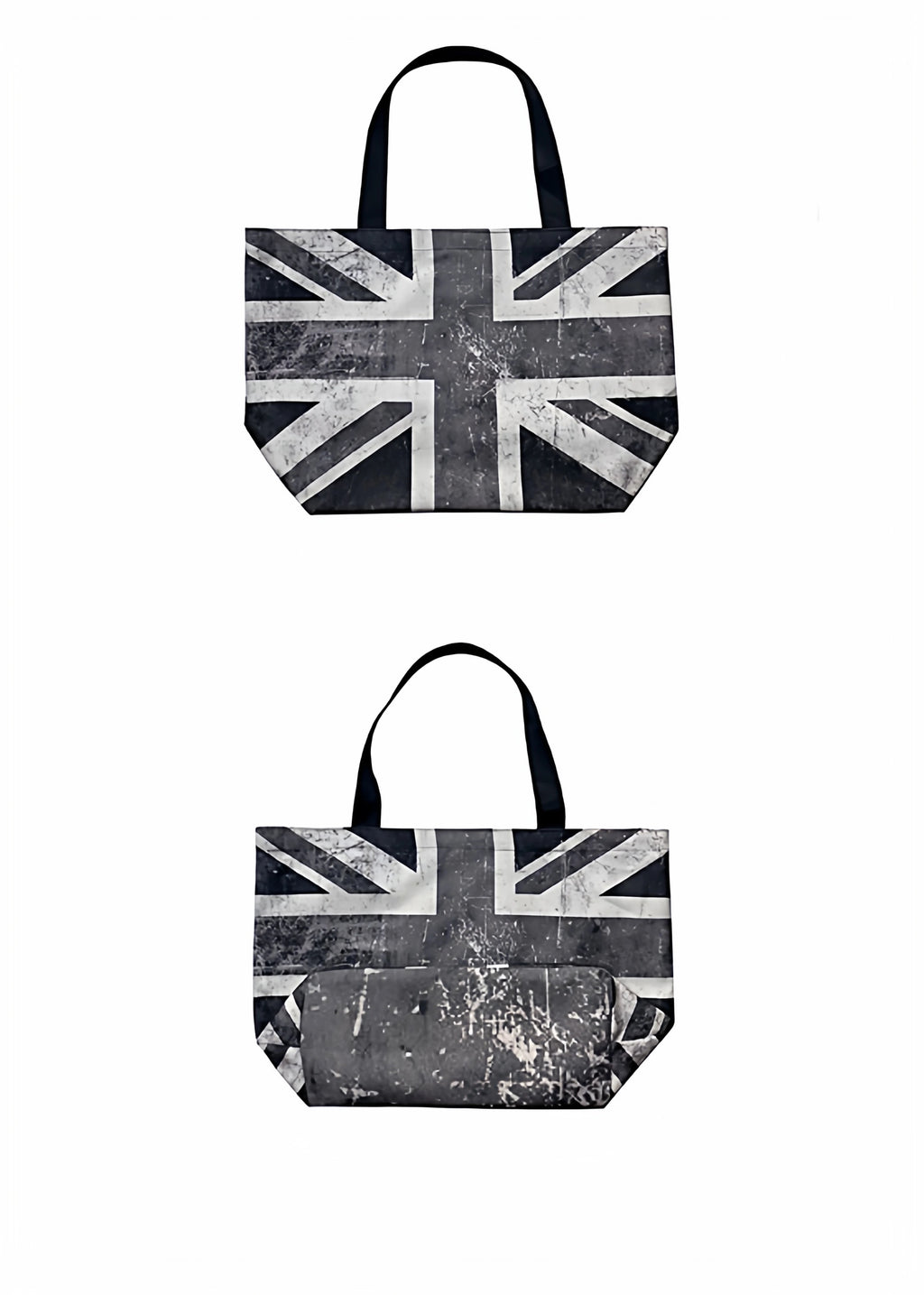 Distressed Flag Print Large Capacity Canvas Tote Bag